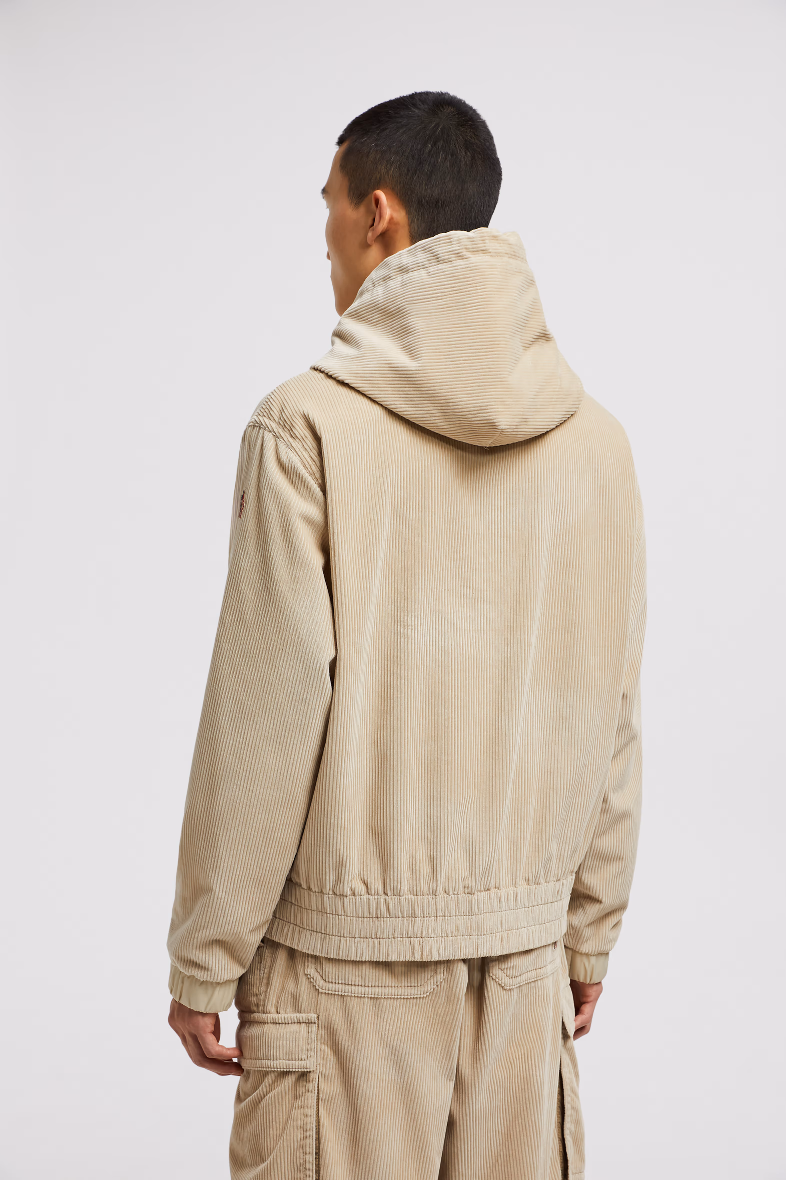 Corduroy Hoodie Men Beige Moncler 5